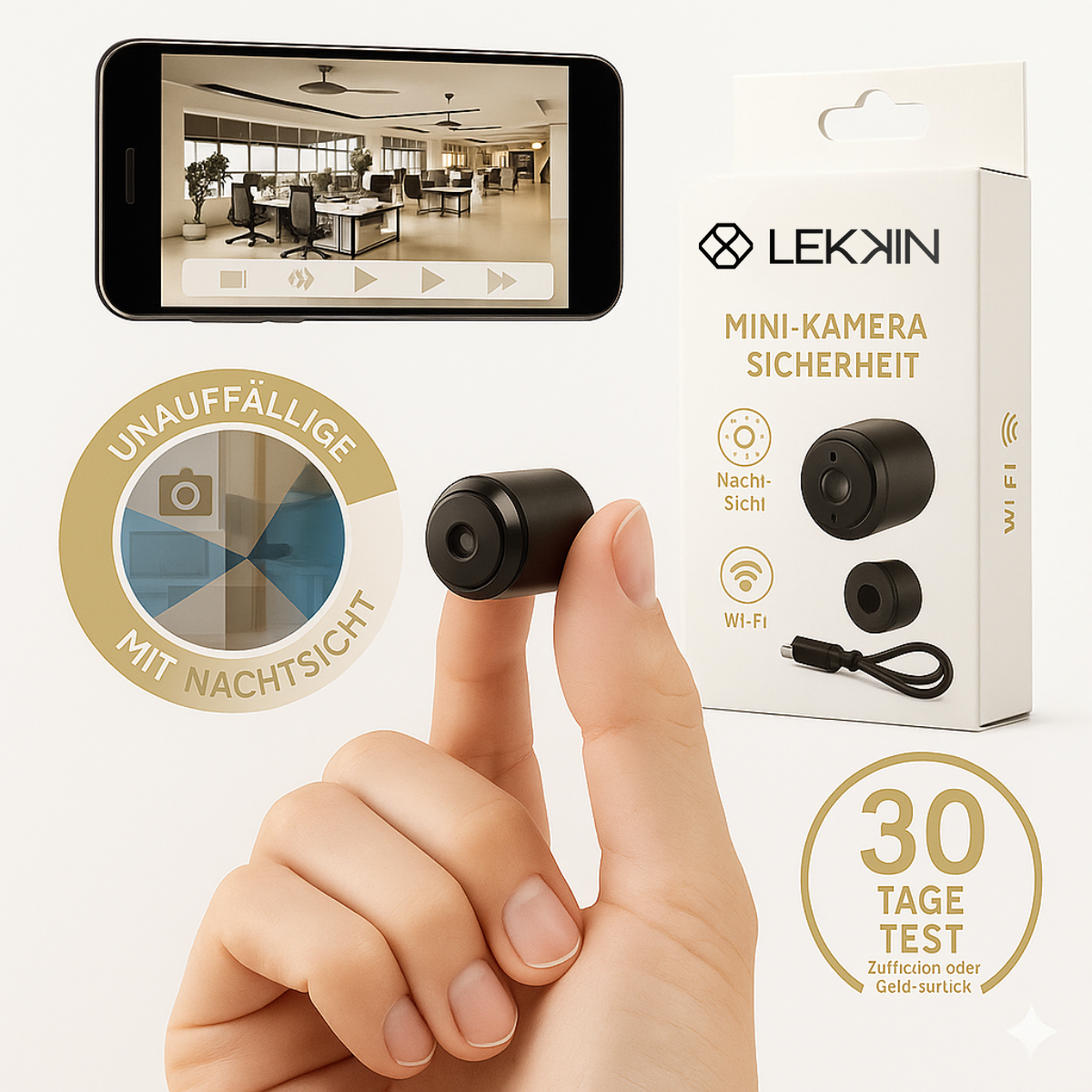 SpyCam™ 4K – Mini-Spionkamera mit Nachtsicht und WLAN | Kaufen Sie 1, erhalten Sie 2