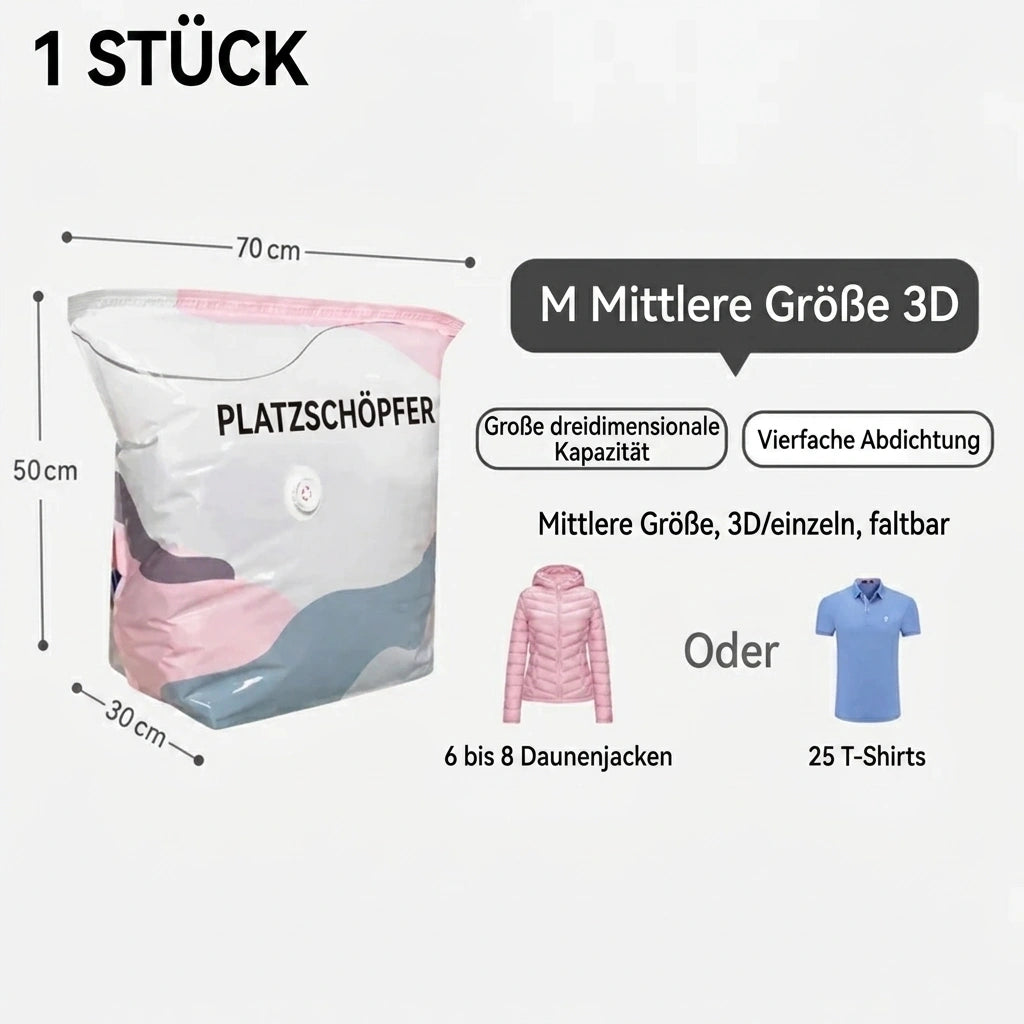 SpaceMax™ | 3D-Kompressionsbeutel ohne Pumpe