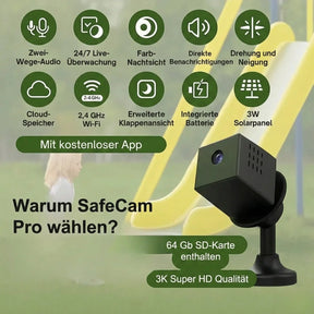 SafeCam Pro™ | Totale Sicherheit – auch ohne Internet oder Strom (KOSTENLOSER VERSAND)
