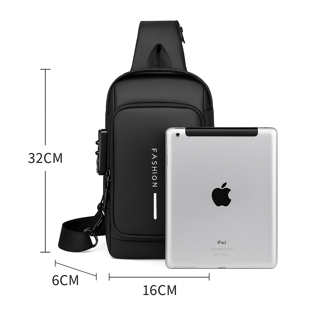 BagShoulder™ – Anti-Diebstahl-Umhängetasche mit Code und USB-Anschluss [Kaufen Sie 1, erhalten Sie 2]