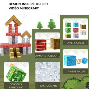 Magnetische Minecraft®-Bausteine – 48 / 64 / 75 Teile