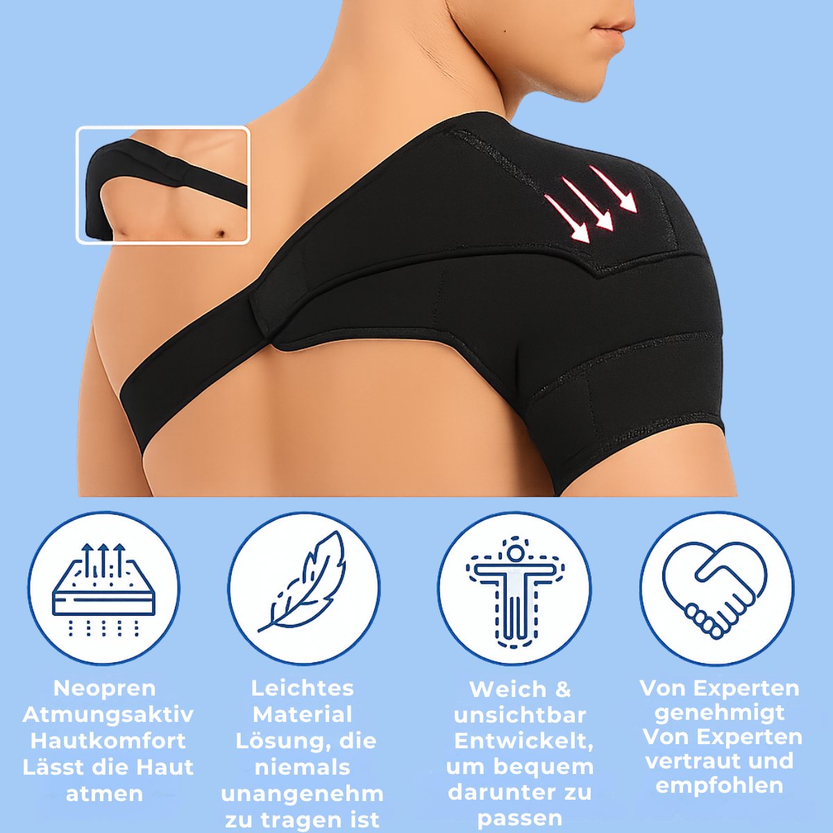 ErgoShoulder™ – Ergonomische Schulterstütze und Schutz