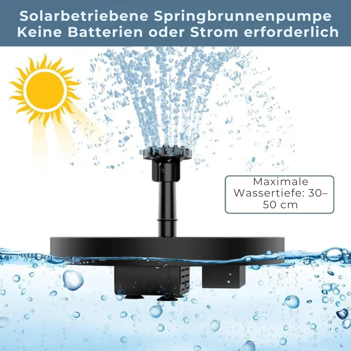 Solarbetriebener Gartenbrunnen – AquaBloom™