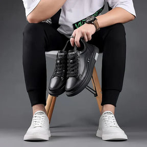 Monarch Wear - Lässige Leder-Sneaker im flachen Sportstil