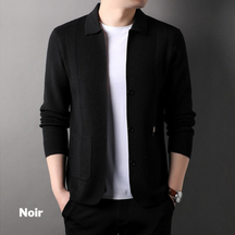 Monarch Wear - Langärmliger Strickmantel mit Revers für Herren