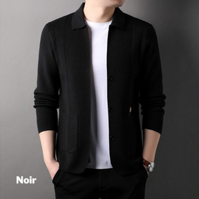 Monarch Wear - Langärmliger Strickmantel mit Revers für Herren