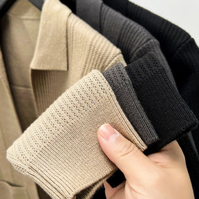 Monarch Wear - Langärmliger Strickmantel mit Revers für Herren
