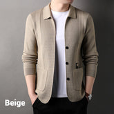 Monarch Wear - Langärmliger Strickmantel mit Revers für Herren
