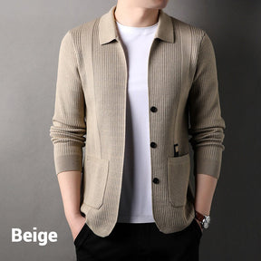 Monarch Wear - Langärmliger Strickmantel mit Revers für Herren